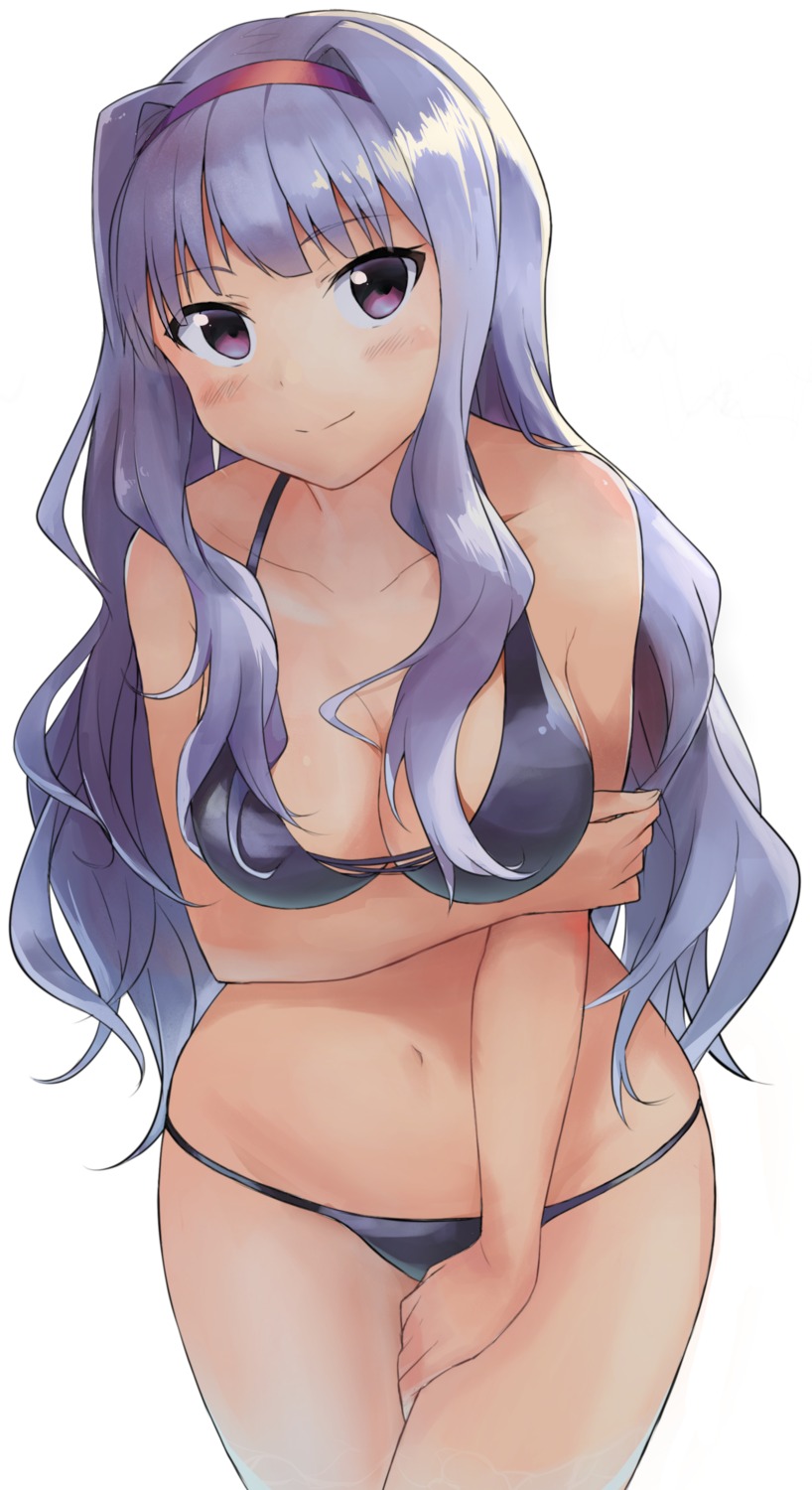 bikini breast_hold cleavage shijou_takane shuucream_(syuichi) swimsuits the_idolm@ster