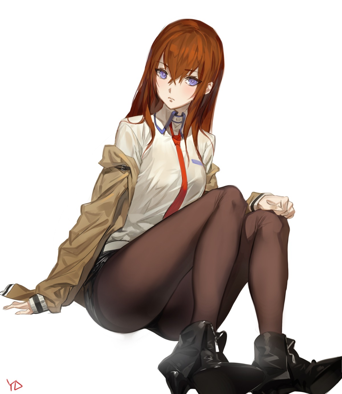 heels makise_kurisu pantyhose steins;gate yd_(orange_maru)