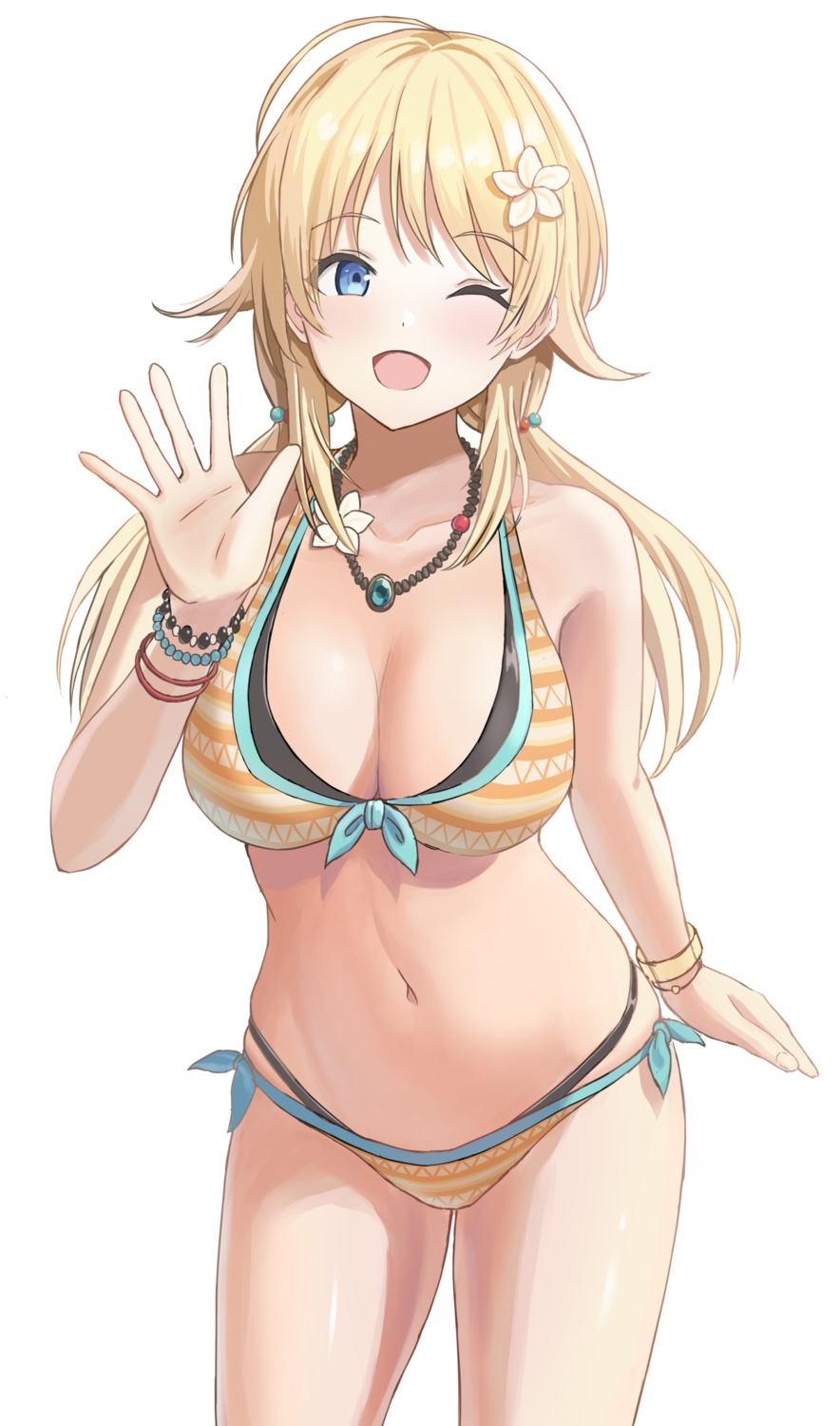 akinoji_(akiponpon27) bikini cleavage hachimiya_meguru swimsuits the_idolm@ster the_idolm@ster_shiny_colors