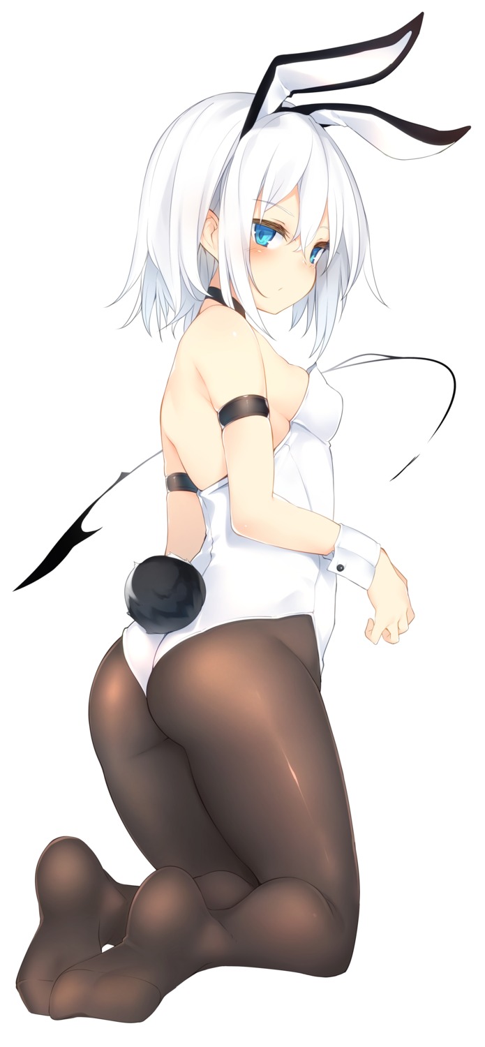 animal_ears ass bunny_ears bunny_girl feet no_bra otokuyou pantyhose tail