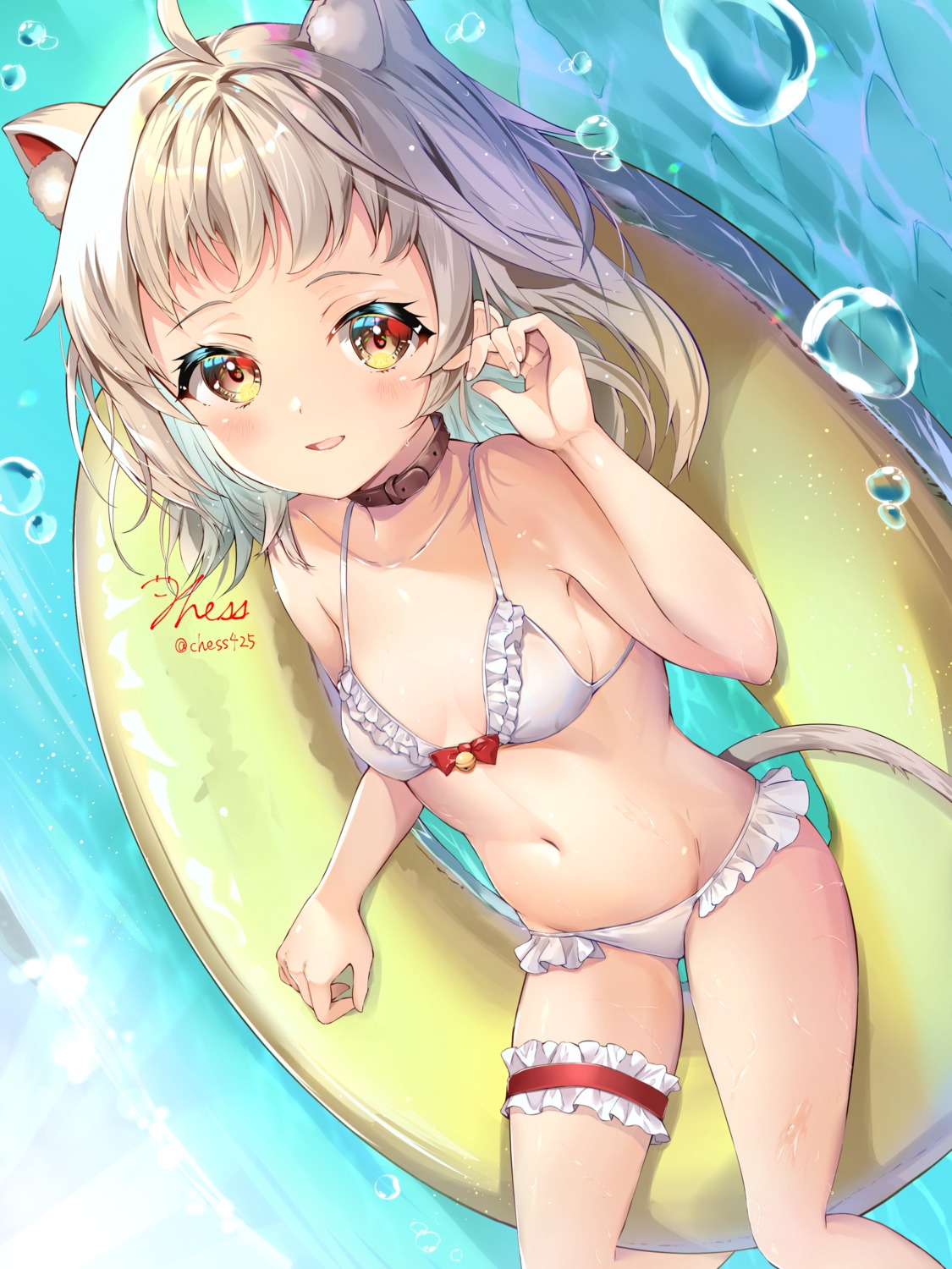 animal_ears bikini chess11 nekomimi swimsuits tail