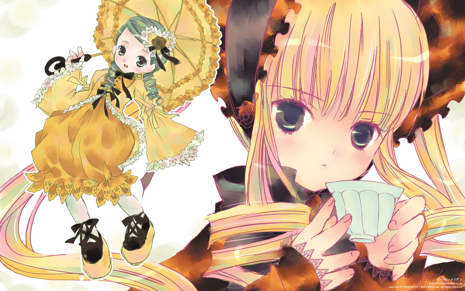 dress kanaria lolita_fashion peach-pit rozen_maiden shinku wallpaper