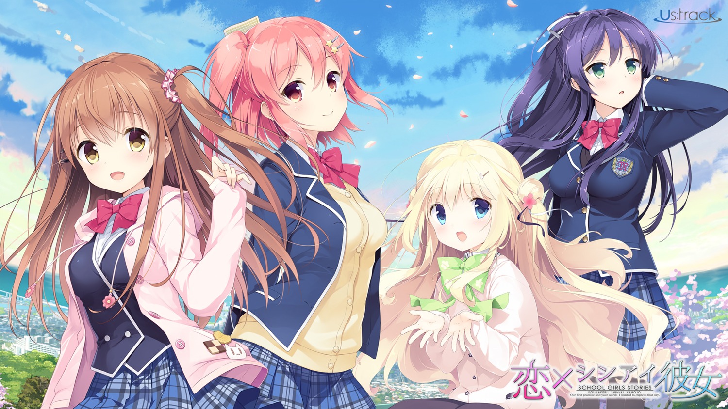 himeno_sena kimishima_ao koi_kakeru_shin-ai_kanojo komari_yui kurasawa_moko seifuku shijou_rinka shindou_ayane shiratama sweater thighhighs us:track wallpaper