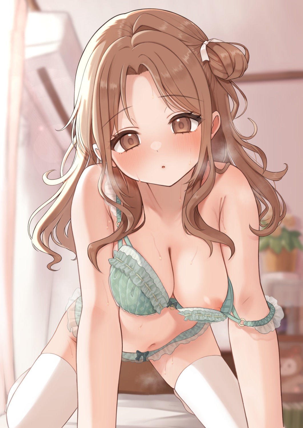 bra nipples pantsu takio_(kani_sama) thighhighs