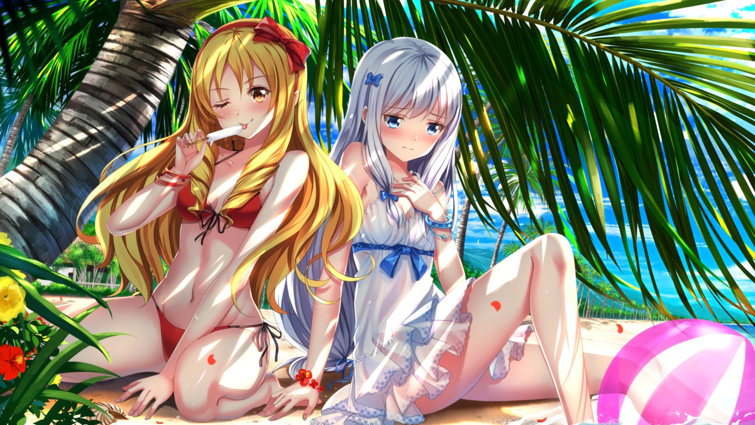 bikini cleavage dress eromanga-sensei izumi_sagiri see_through swimsuits swordsouls wallpaper yamada_elf