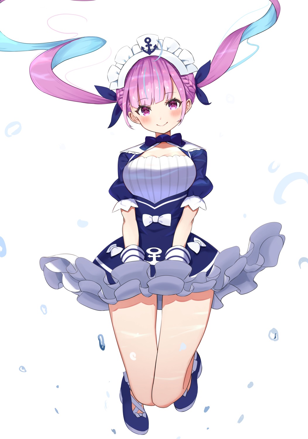 appo_(36786257) hololive maid minato_aqua skirt_lift