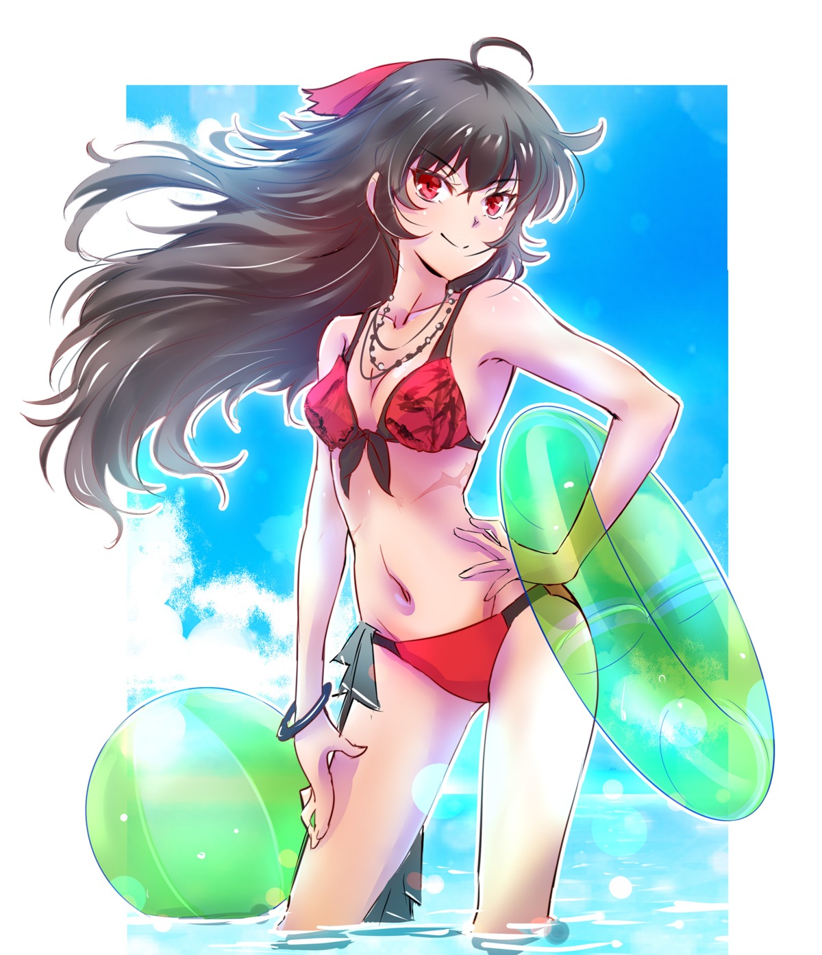 bikini cleavage iesupa rwby swimsuits wet