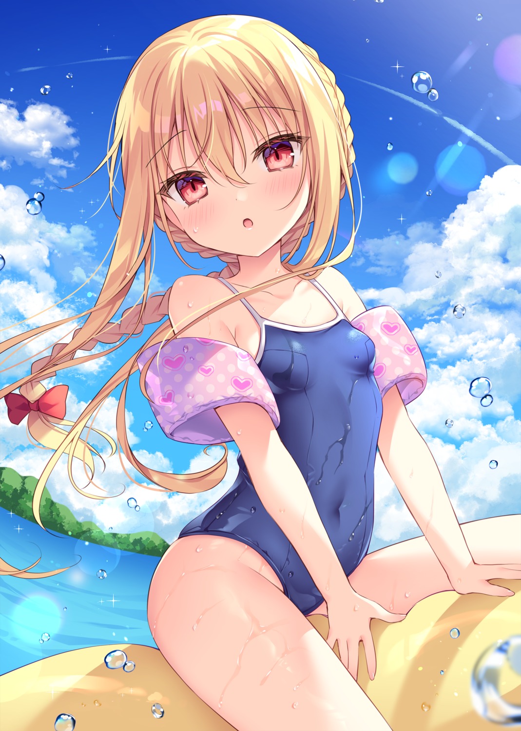 loli luri_tear school_swimsuit shikitani_asuka swimsuits wet