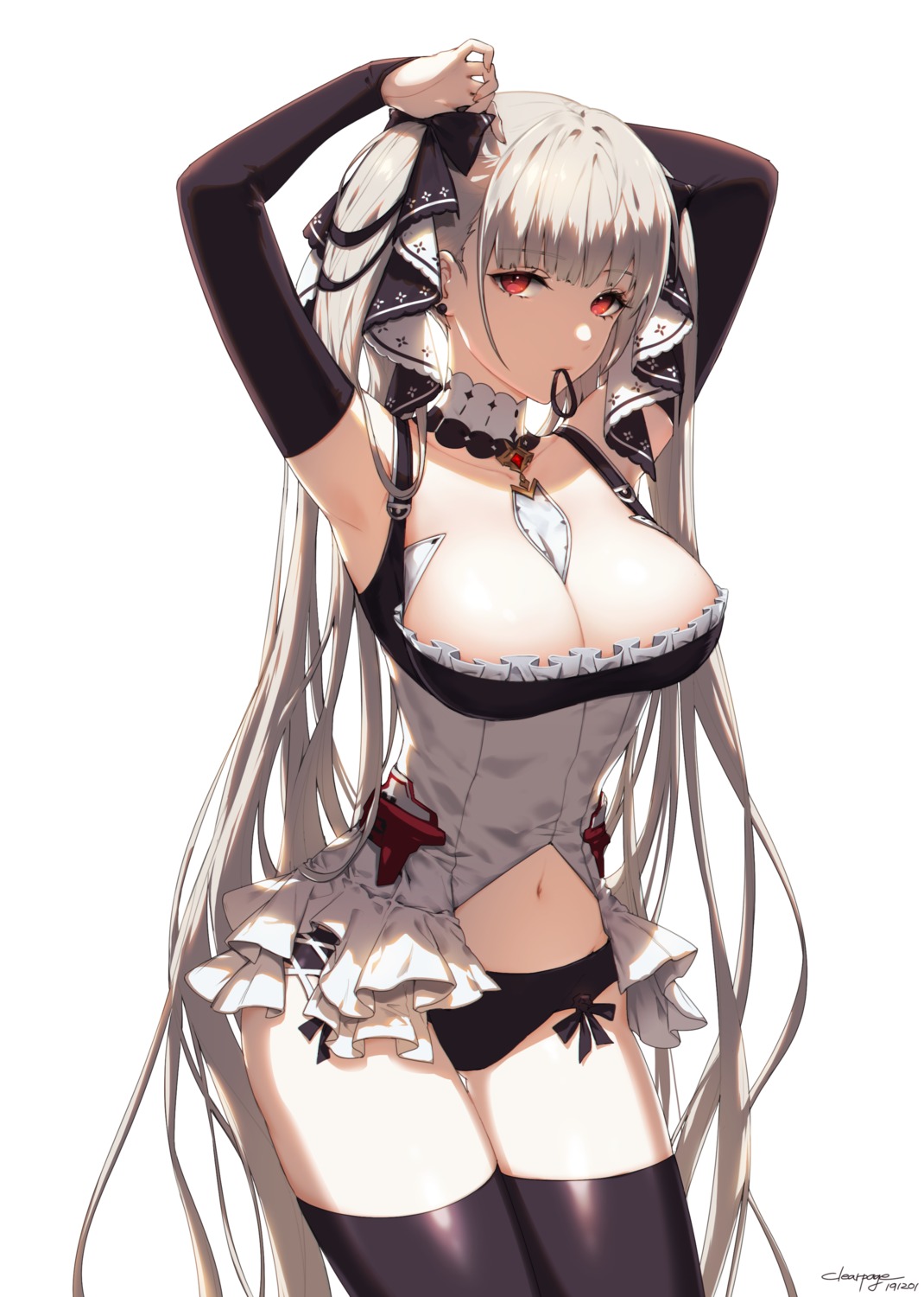 azur_lane clearpage formidable_(azur_lane) gothic_lolita lolita_fashion no_bra pantsu thighhighs