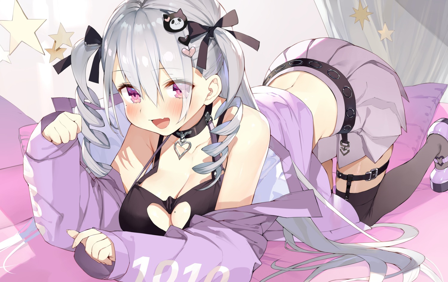 bra gaou garter hourei_tenten indie_virtual_youtuber stockings thighhighs