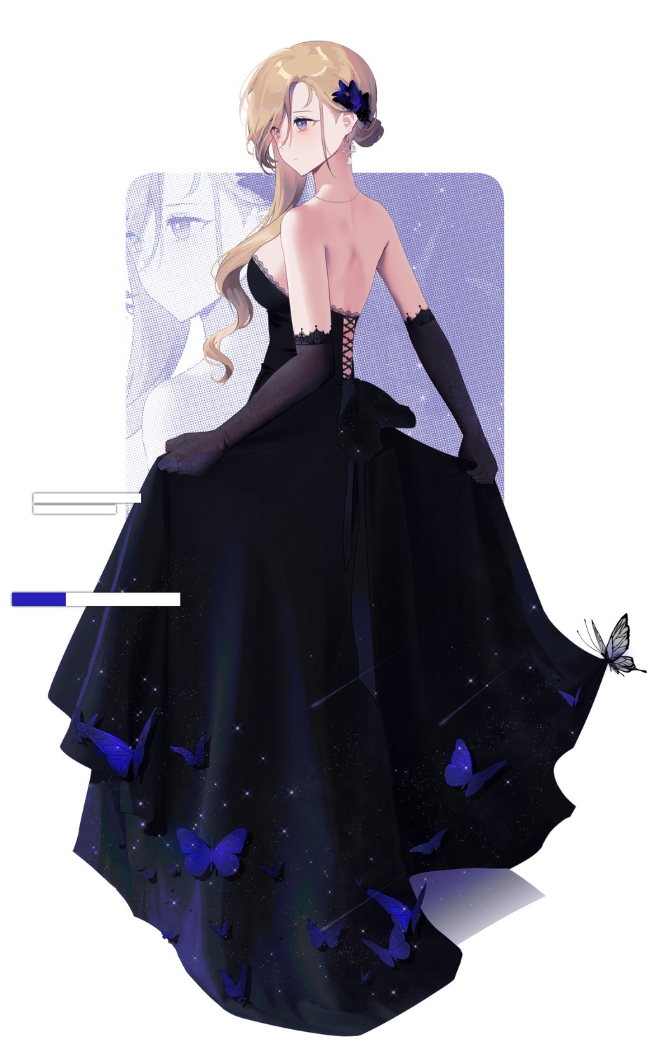 azur_lane dress hood_(azur_lane) moonlgnance no_bra skirt_lift