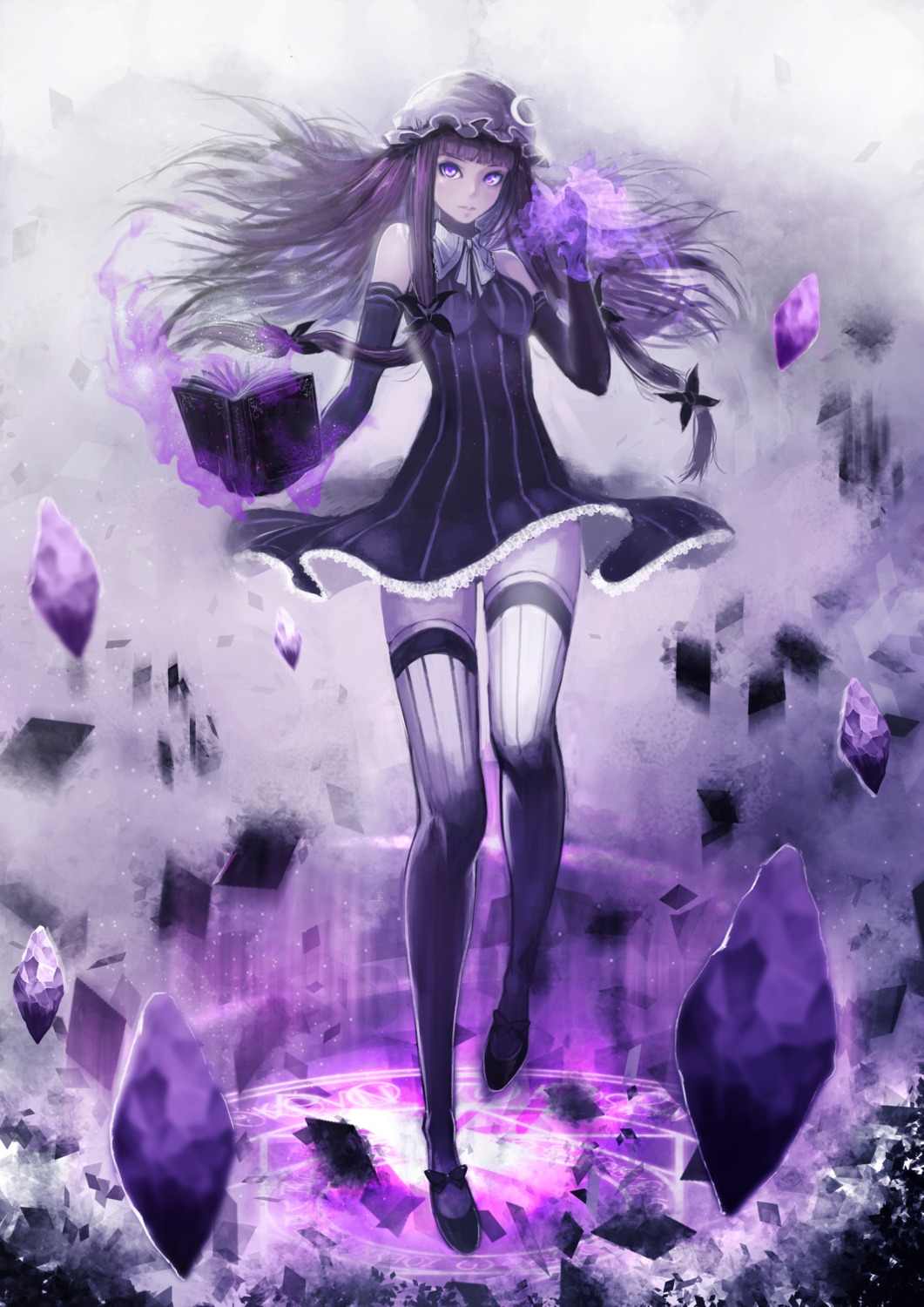 patchouli_knowledge sola7764 thighhighs touhou