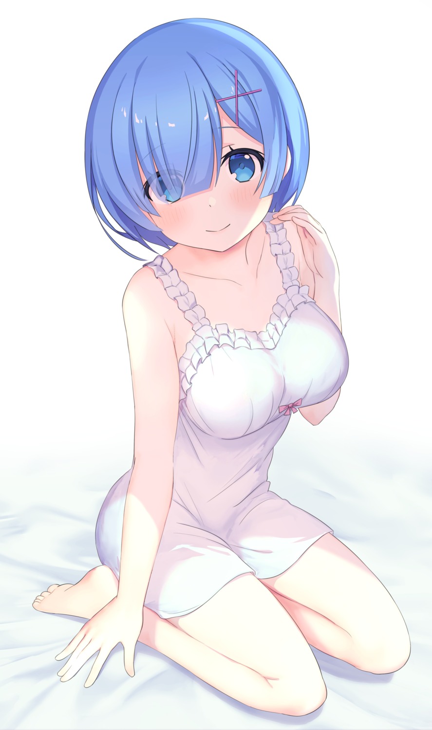 dress echiru re_zero_kara_hajimeru_isekai_seikatsu rem_(re_zero) summer_dress