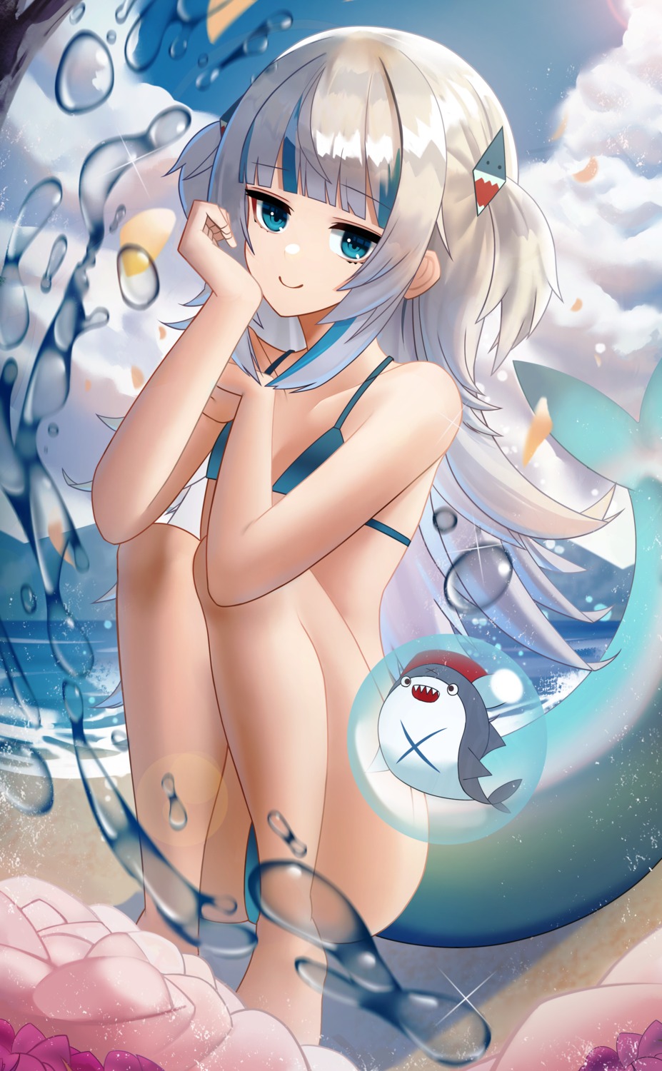 bikini gawr_gura hololive hololive_english shiromugetsu swimsuits tail