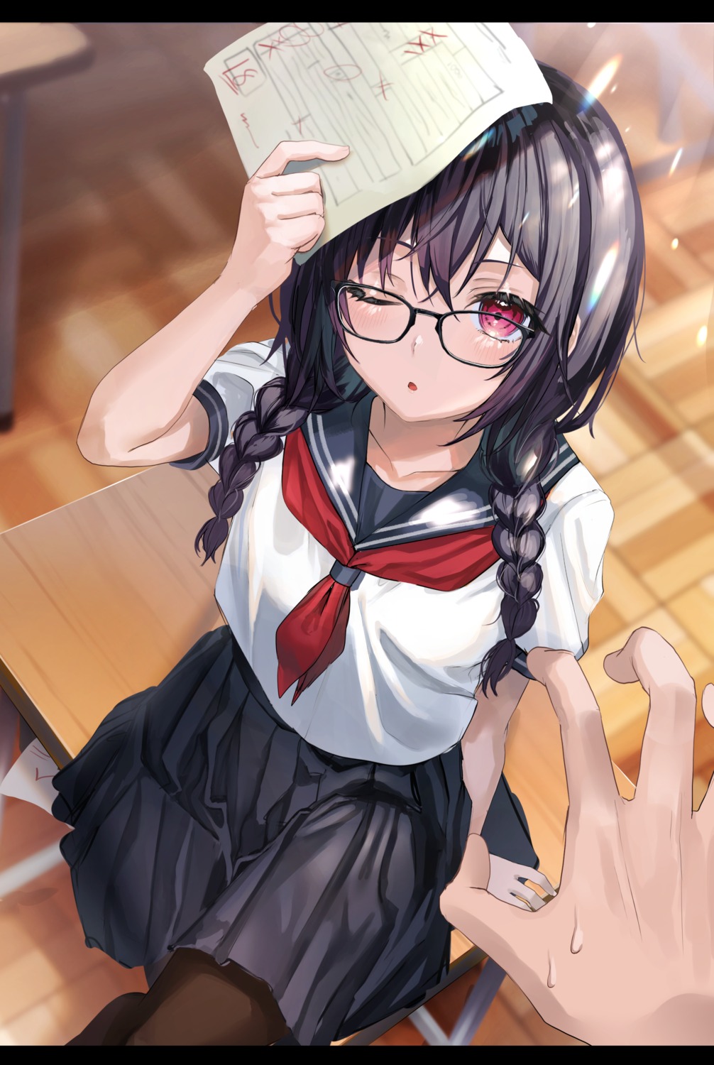 megane pantyhose seifuku yufou