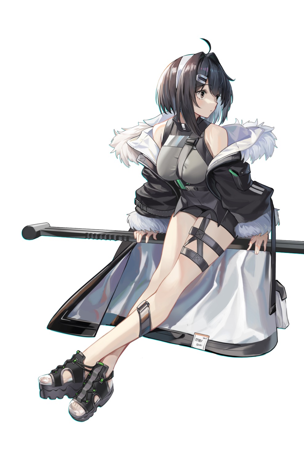 arknights garter komi_(komiking) la_pluma_(arknights) open_shirt