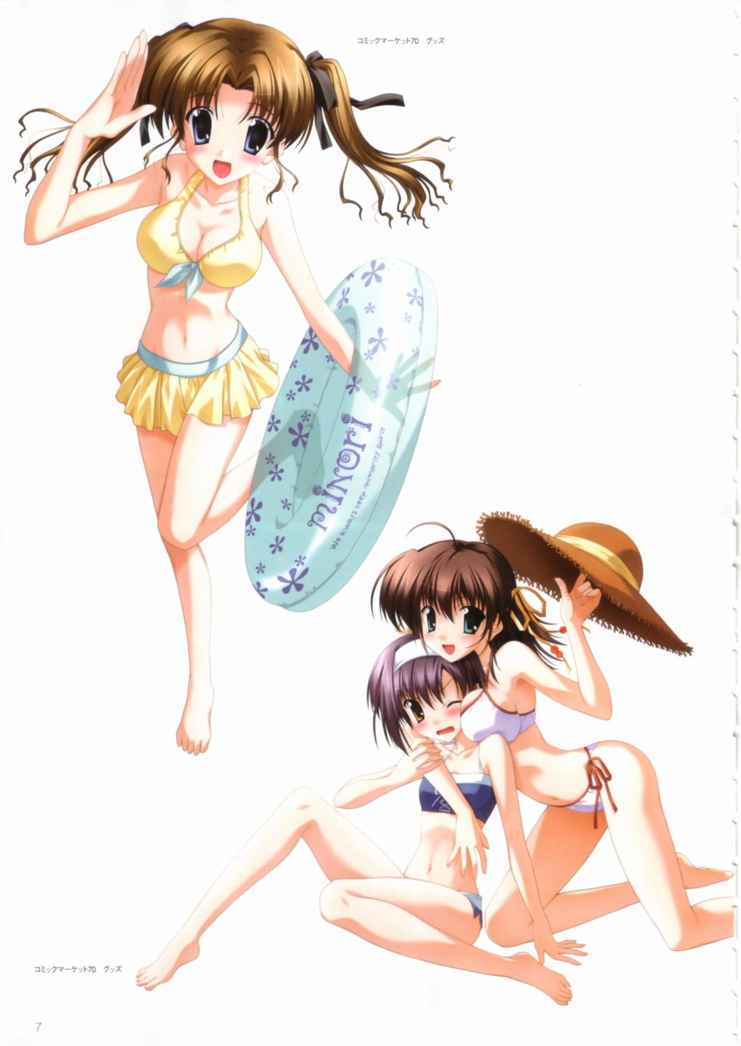 bikini cleavage ef_~a_fairytale_of_the_two~ hayama_mizuki miyamura_miyako nanao_naru shindou_kei swimsuits