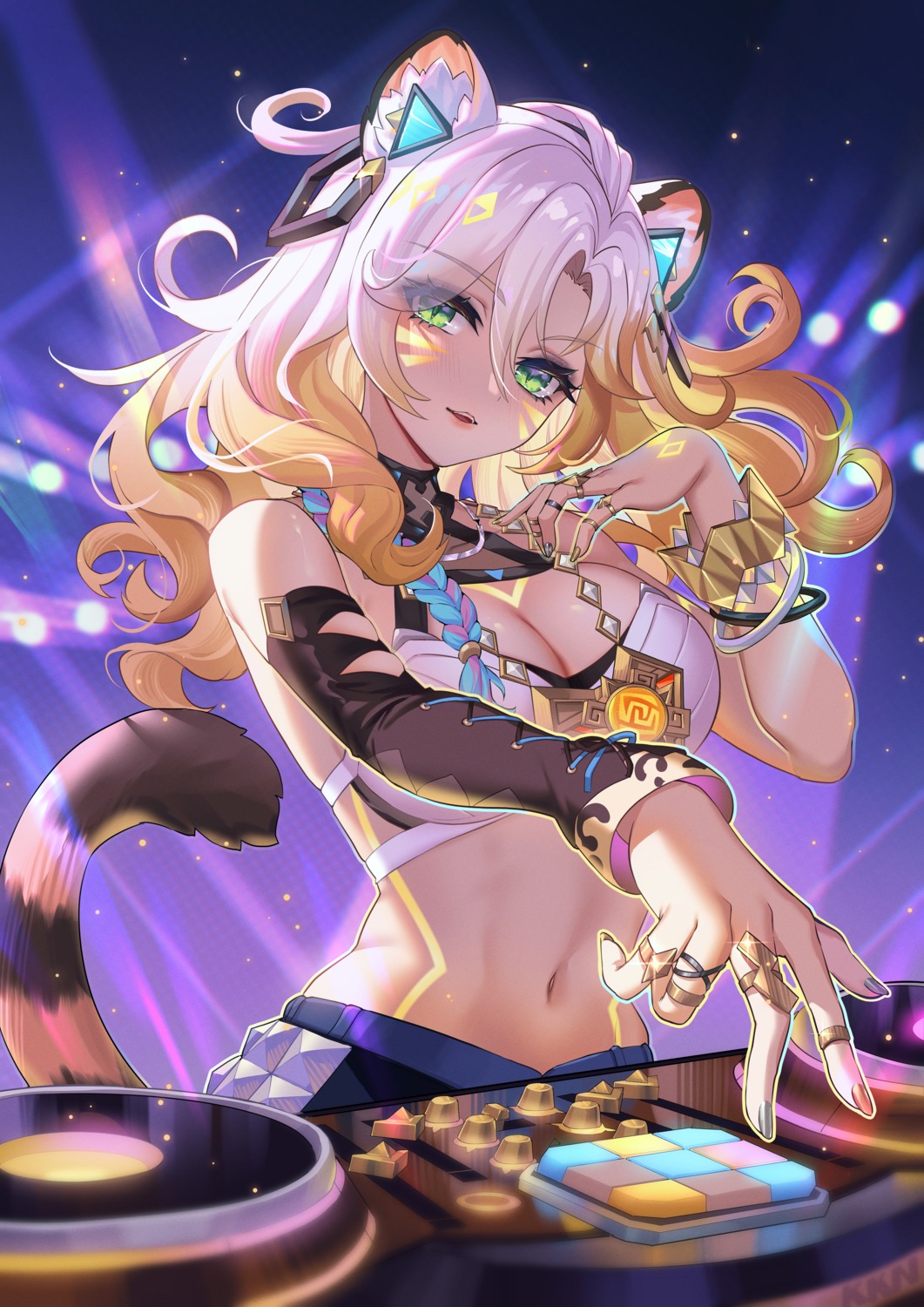 animal_ears genshin_impact lalazyt nekomimi tail xilonen