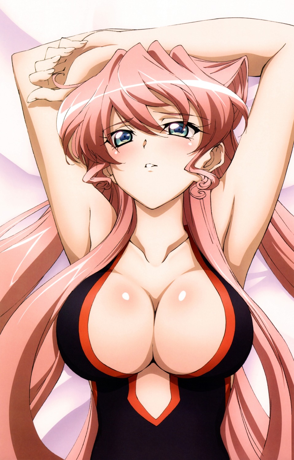 cleavage maria_cadenzavuna_eve ookubo_yoshiyuki senki_zesshou_symphogear swimsuits