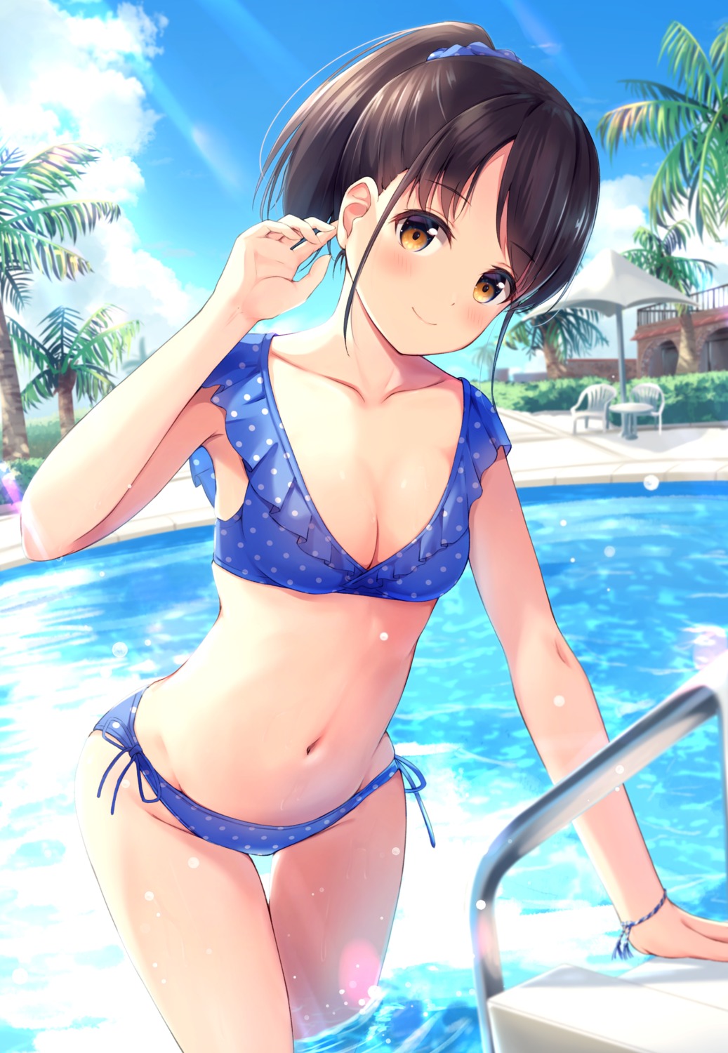 bikini cleavage miso_(misomiso_154) swimsuits wet