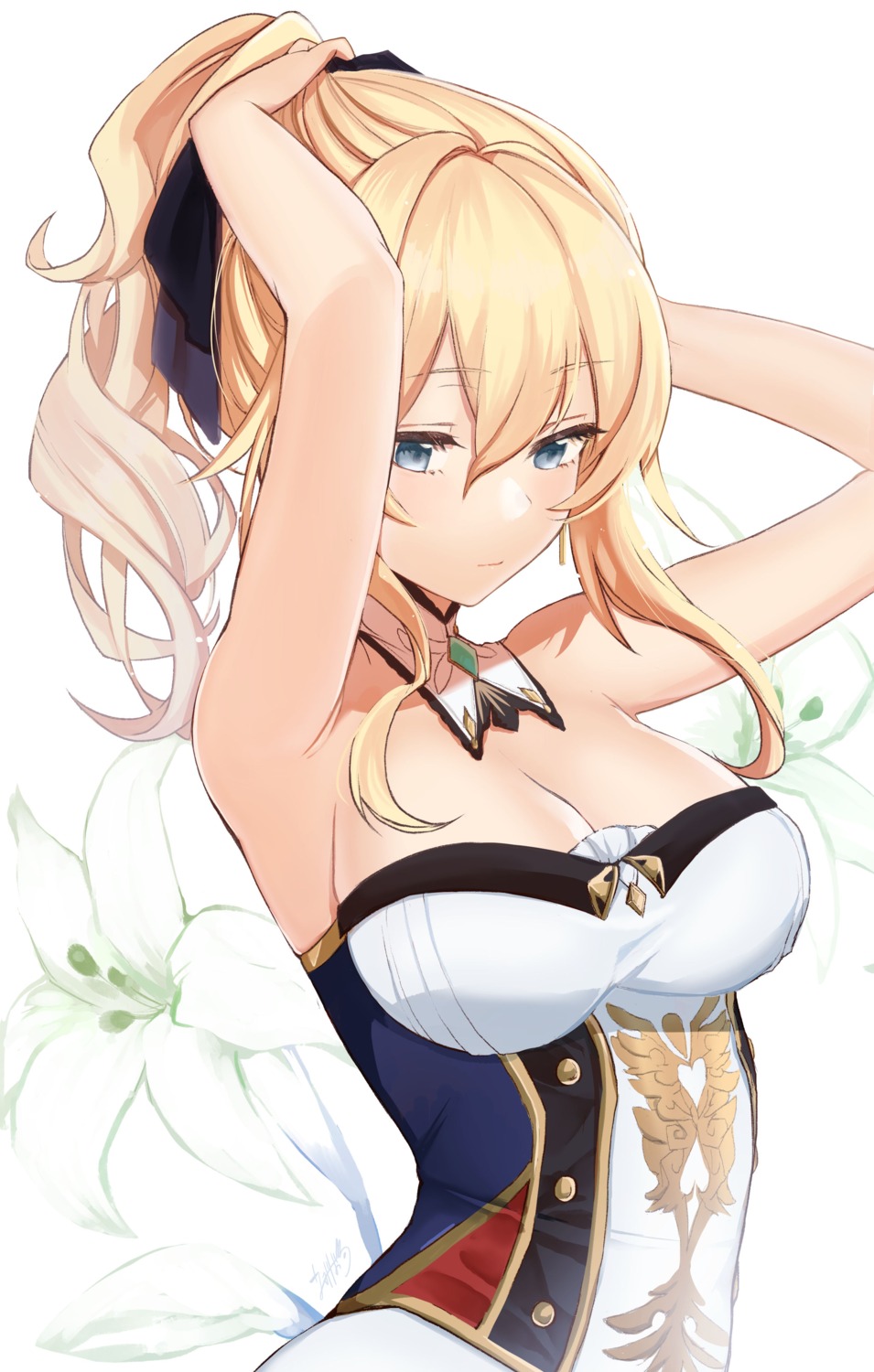 cleavage emirio_(emirio110) genshin_impact jean_(genshin_impact) no_bra