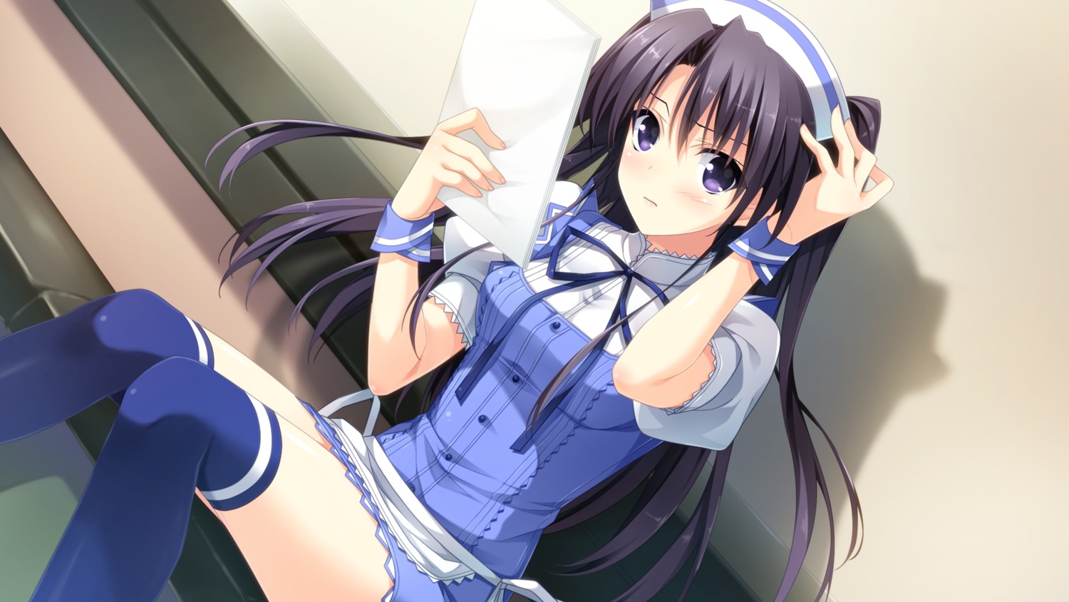 berry's game_cg morikubo_yuna sphere suzuhira_hiro thighhighs waitress