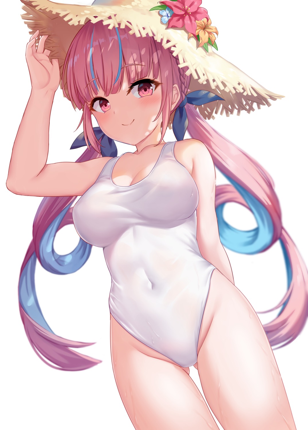 hololive milkshake_(artist) minato_aqua swimsuits