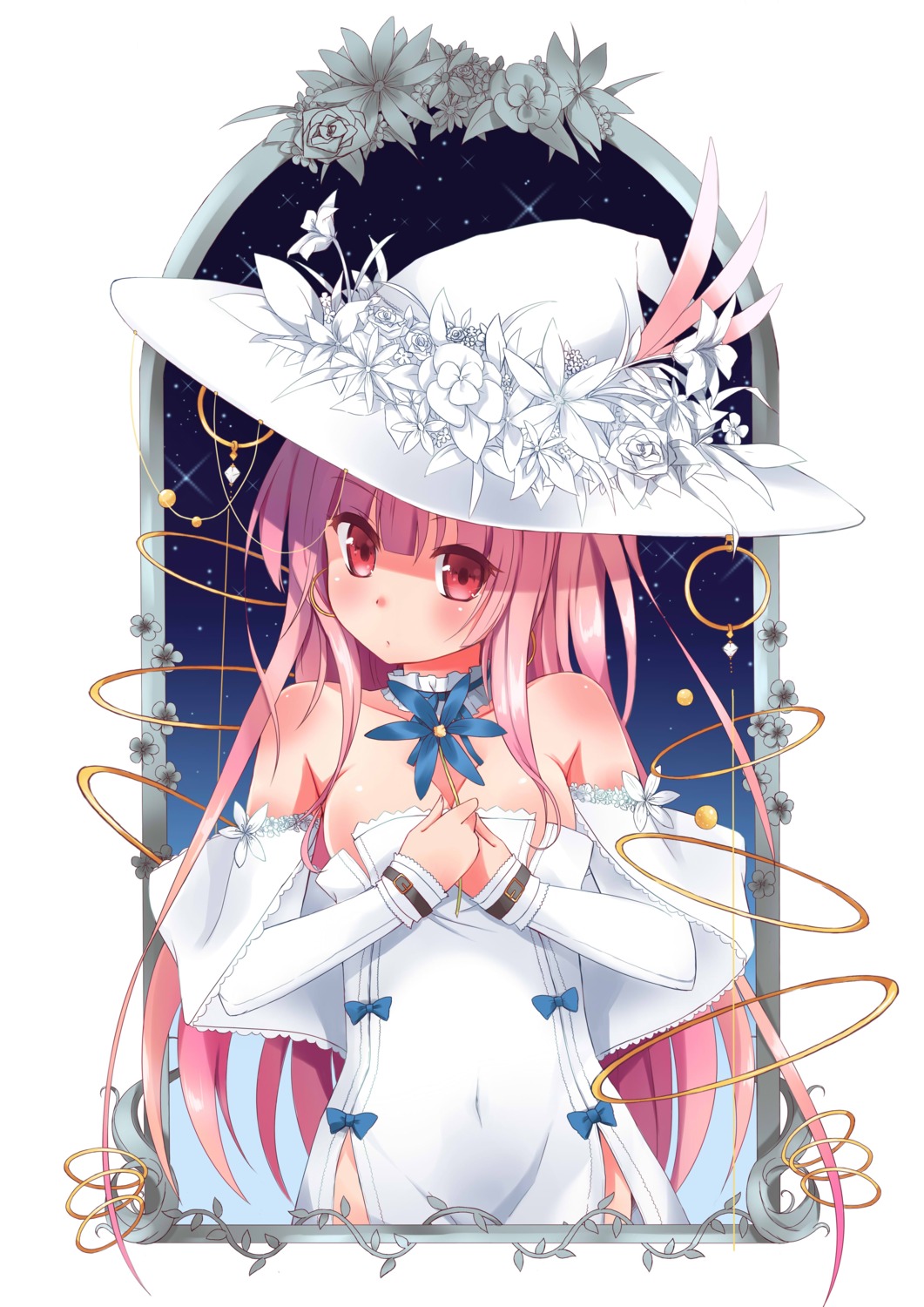 breast_hold cleavage dress kairisei_million_arthur kaku-san-sei_million_arthur nimue_(million_arthur) wedding_dress ying_ye_mao