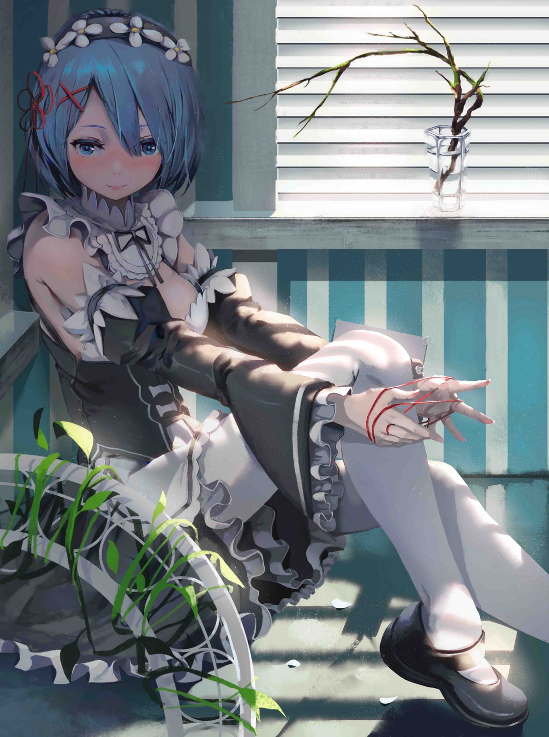 maid re_zero_kara_hajimeru_isekai_seikatsu rem_(re_zero) yogur