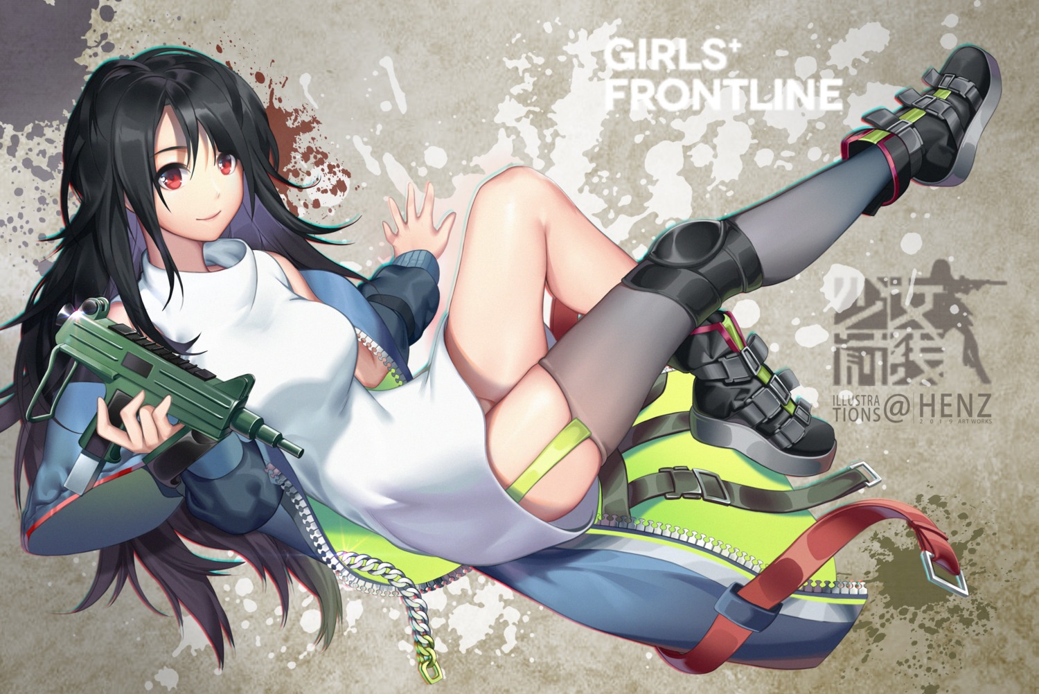c-ms_(girls_frontline) dress girls_frontline gun henz pantsu stockings thighhighs