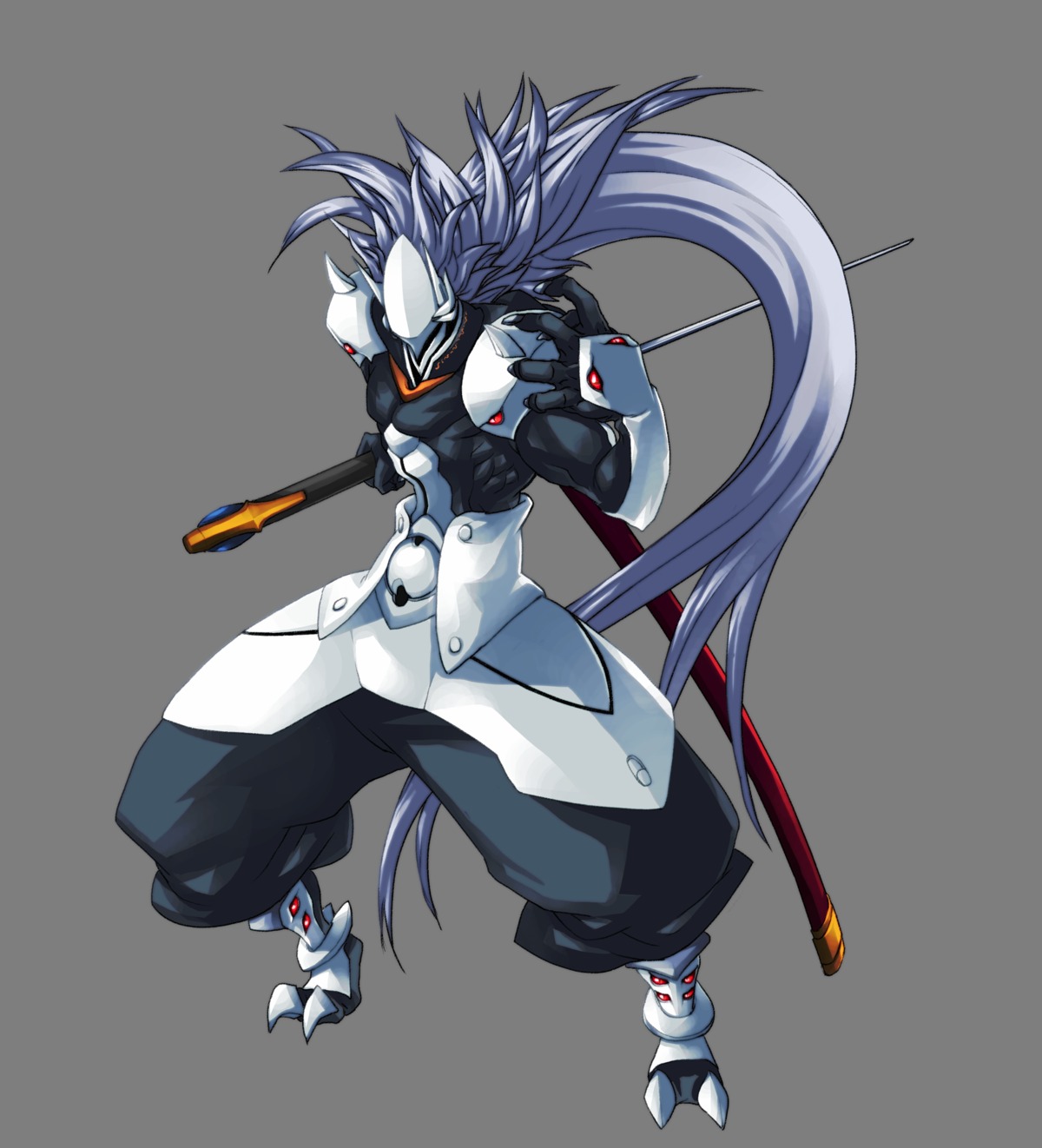 arc_system_works armor blazblue blazblue:_continuum_shift hakumen katou_yuuki male sword transparent_png