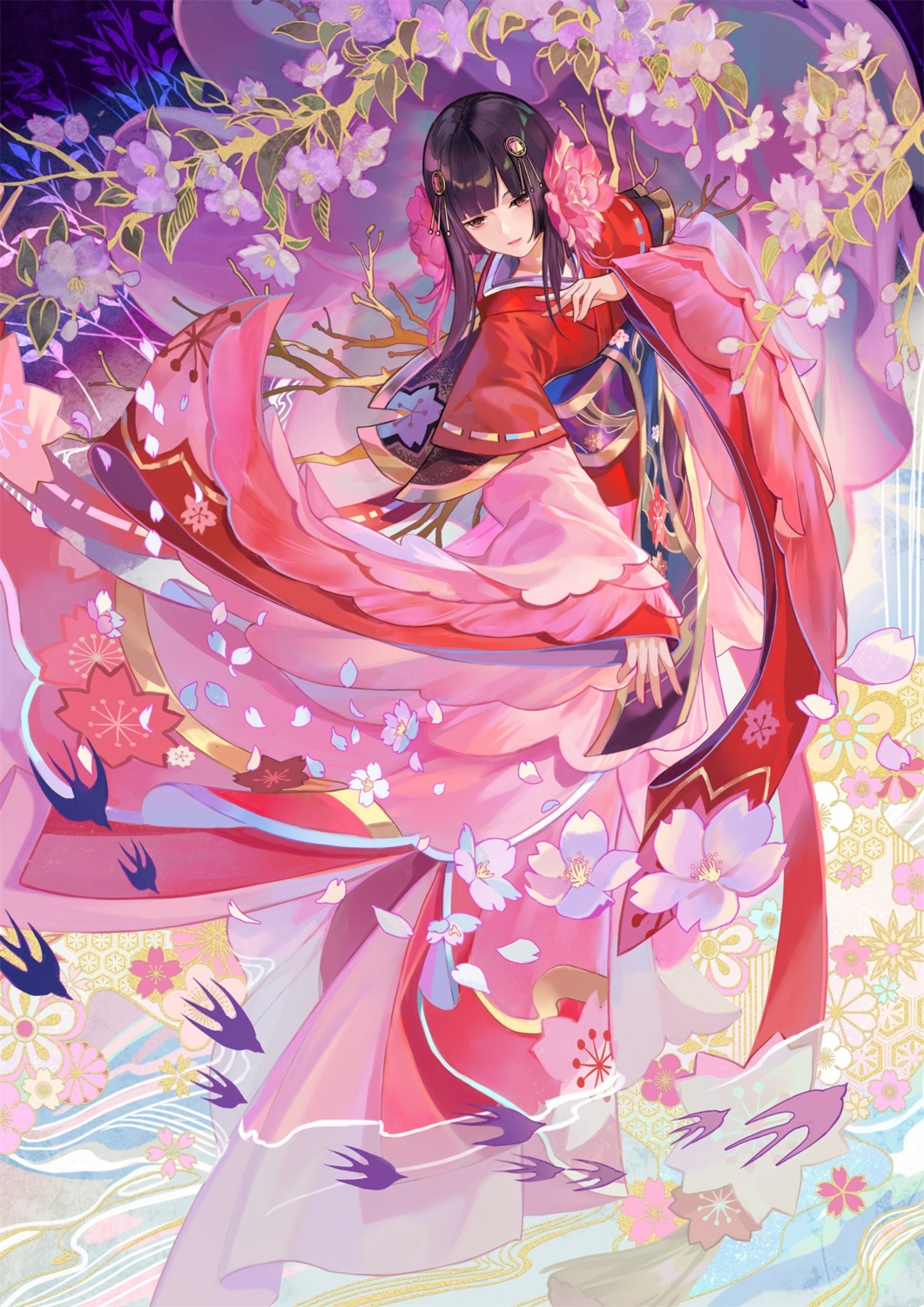 criin japanese_clothes onmyouji sakura_(onmyouji)