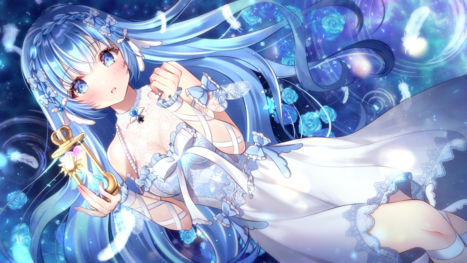 dress indie_virtual_youtuber kokoha_roni no_bra see_through wallpaper yuga-