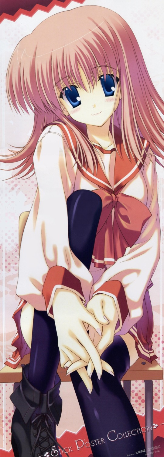 kouno_harumi nanao_naru seifuku stick_poster thighhighs to_heart_(series) to_heart_2 to_heart_2_another_days