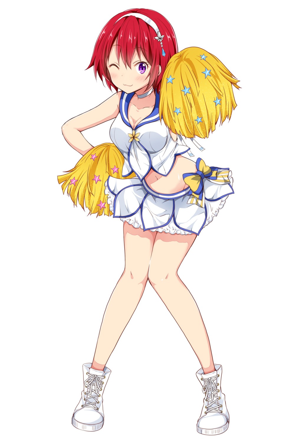 asamiya_yuri cheerleader cleavage ragho_no_erika