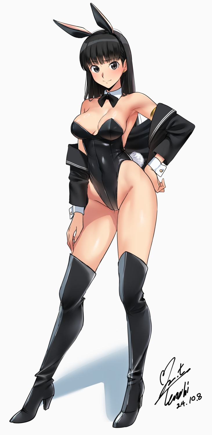 amagami animal_ears ayatsuji_tsukasa bunny_ears bunny_girl heels no_bra seifuku tail thighhighs yoo_tenchi