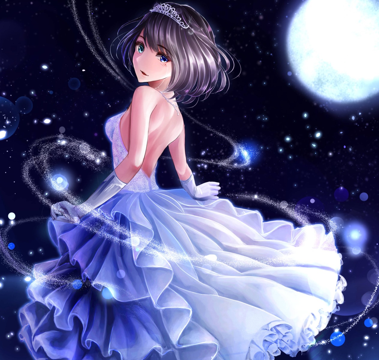 dress heterochromia kazuko_(pixiv13581460) takagaki_kaede the_idolm@ster the_idolm@ster_cinderella_girls