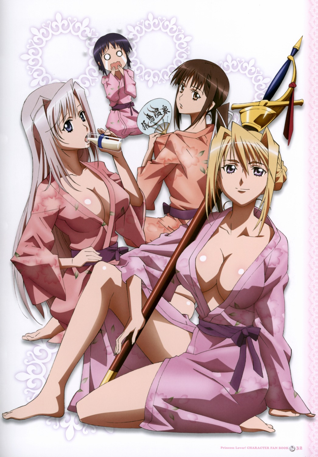 charlotte_hazelrink cleavage fujikura_yuu no_bra open_shirt princess_lover! robe screening seika_houjouin sword sylvia_van_hossen