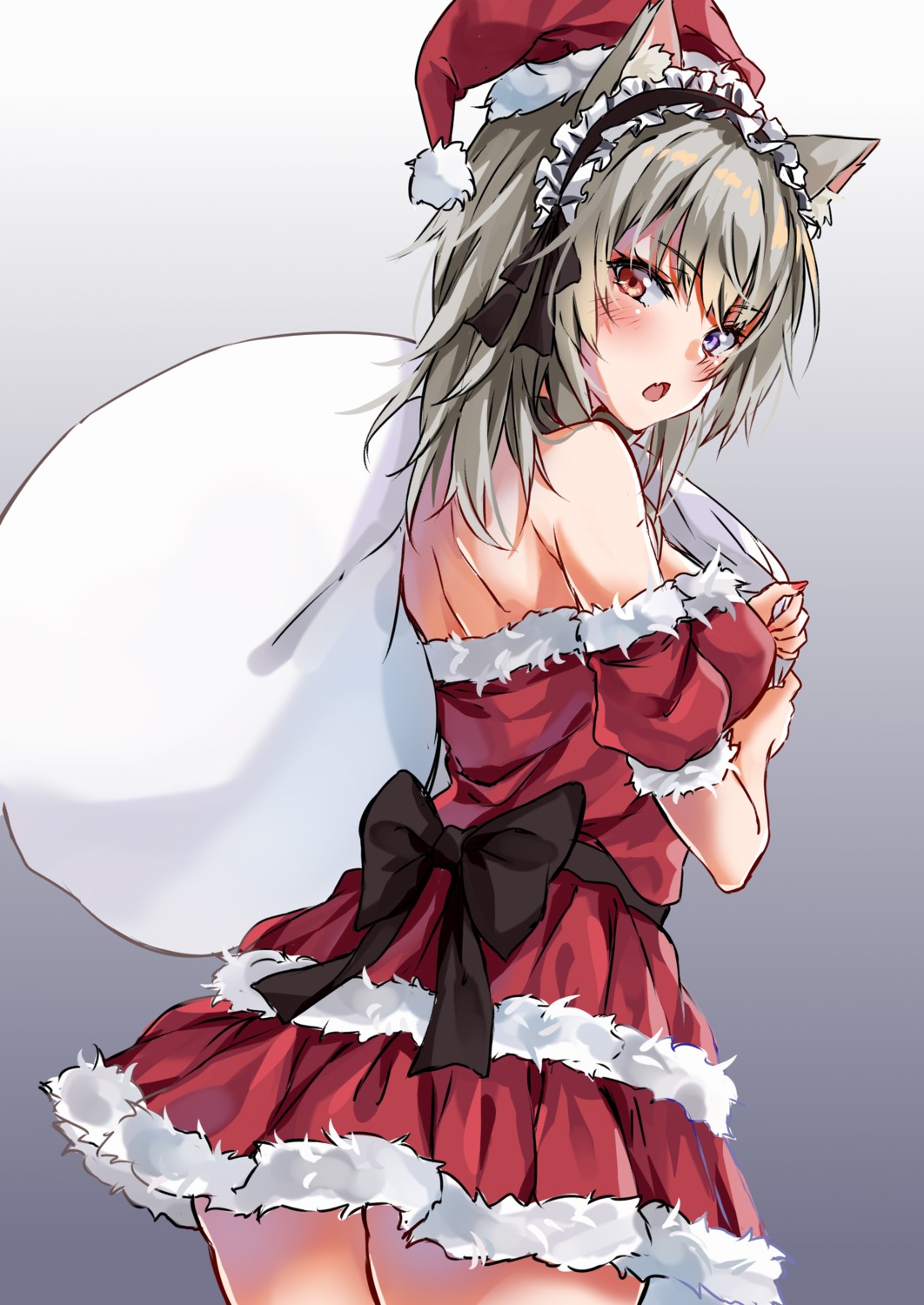 animal_ears christmas dress marisasu_(marisa0904)