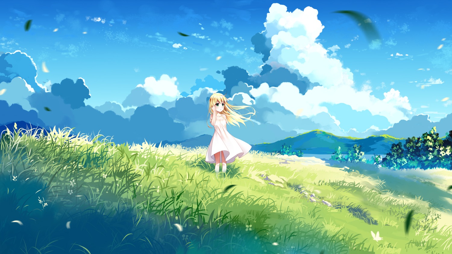 dress landscape summer_dress wallpaper xia_xiang_(ozicha)