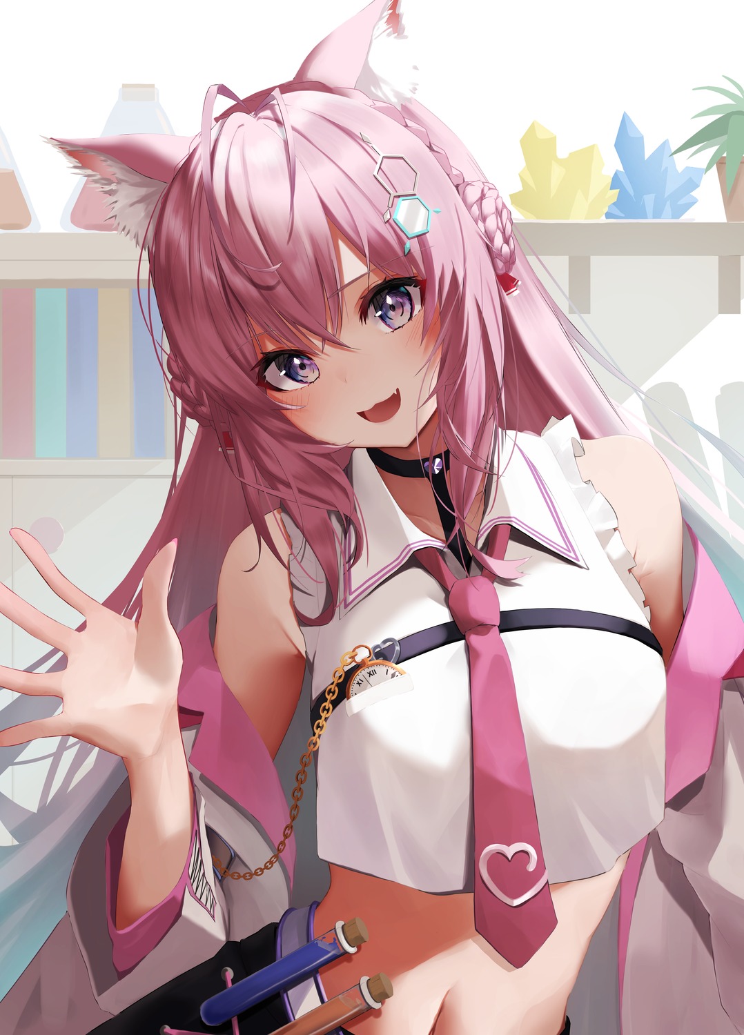 animal_ears hakui_koyori hololive mikaku