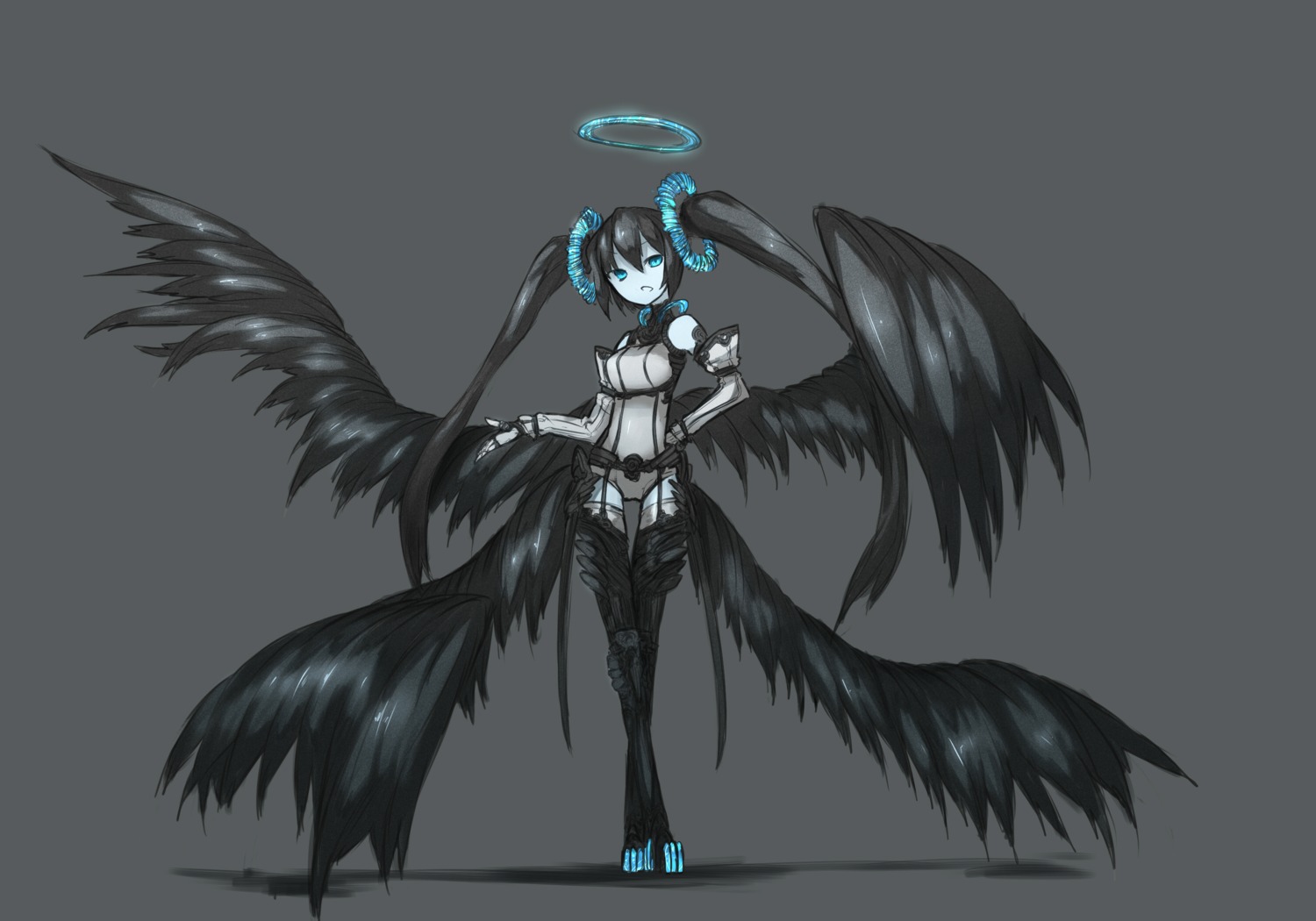 shirogane_usagi thighhighs wings