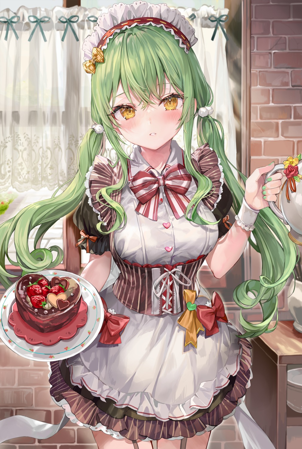 maid momoko_(momopoco) valentine waitress yukari_(momoko)
