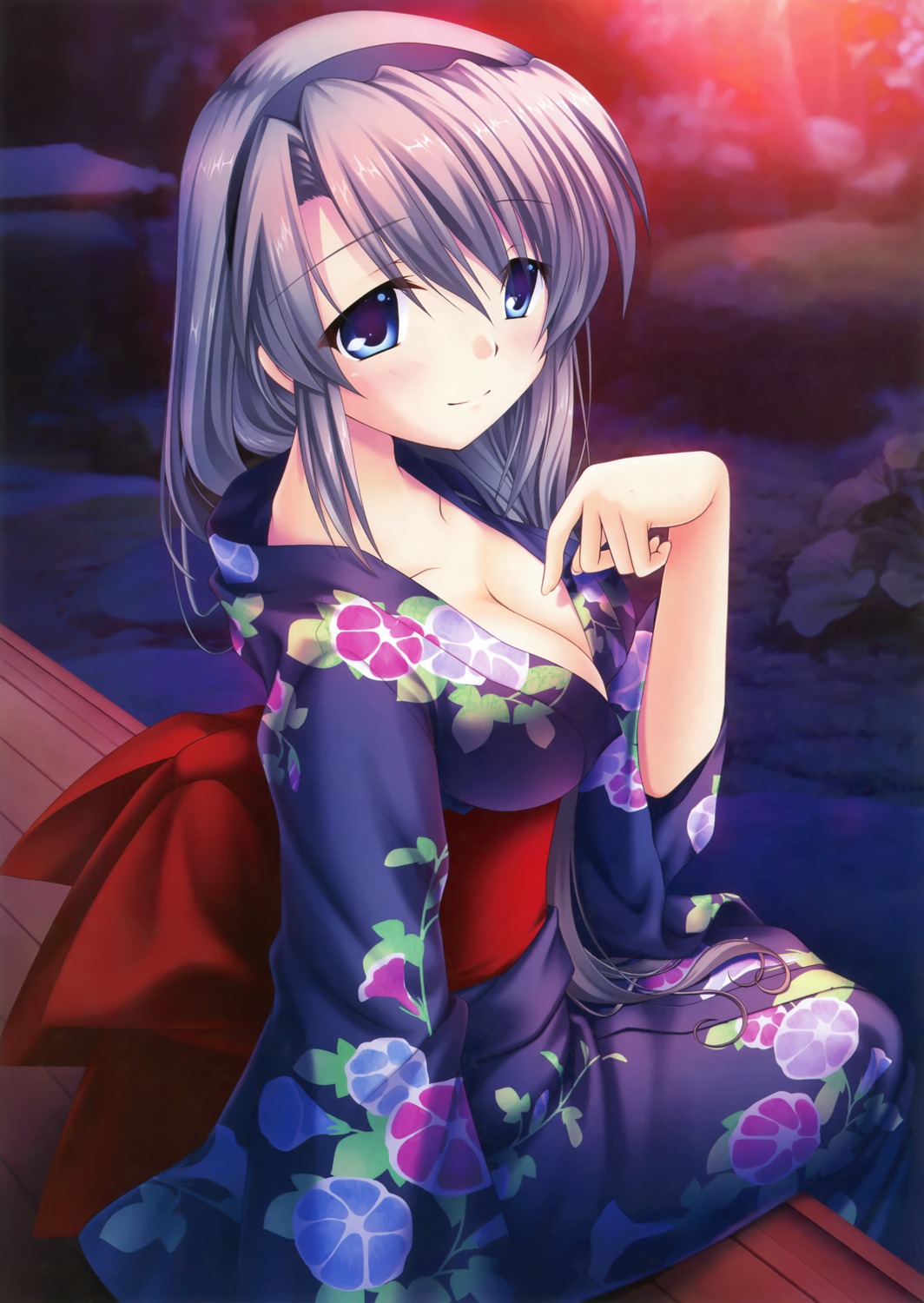 clannad hinoue_itaru key no_bra open_shirt sakagami_tomoyo yukata