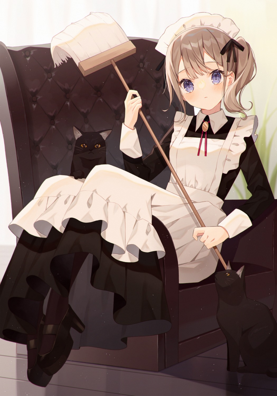 heels maid minase_nagi neko