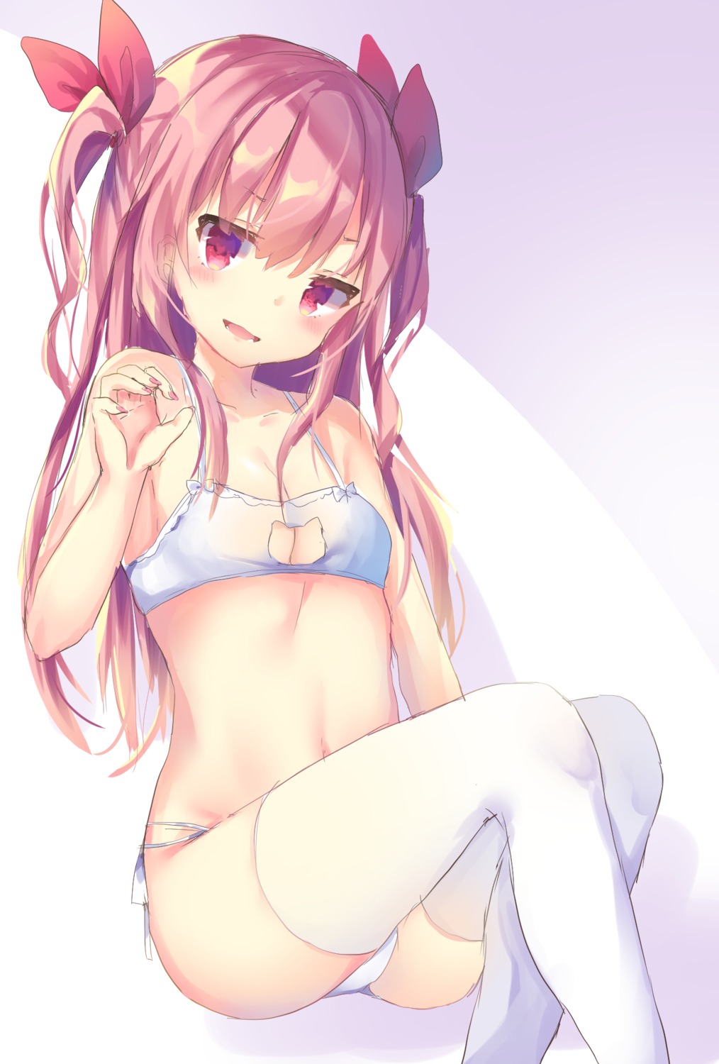 bra cleavage pantsu thighhighs tsuruse