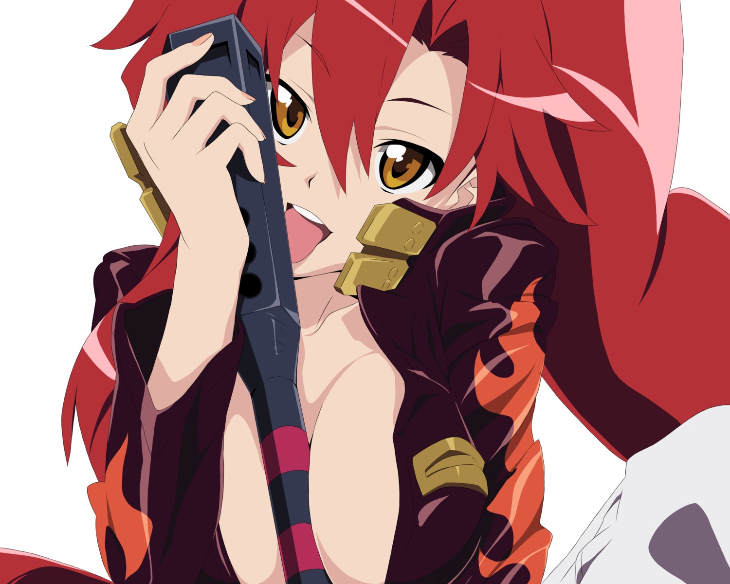 cleavage no_bra tengen_toppa_gurren_lagann touhu vector_trace yoko