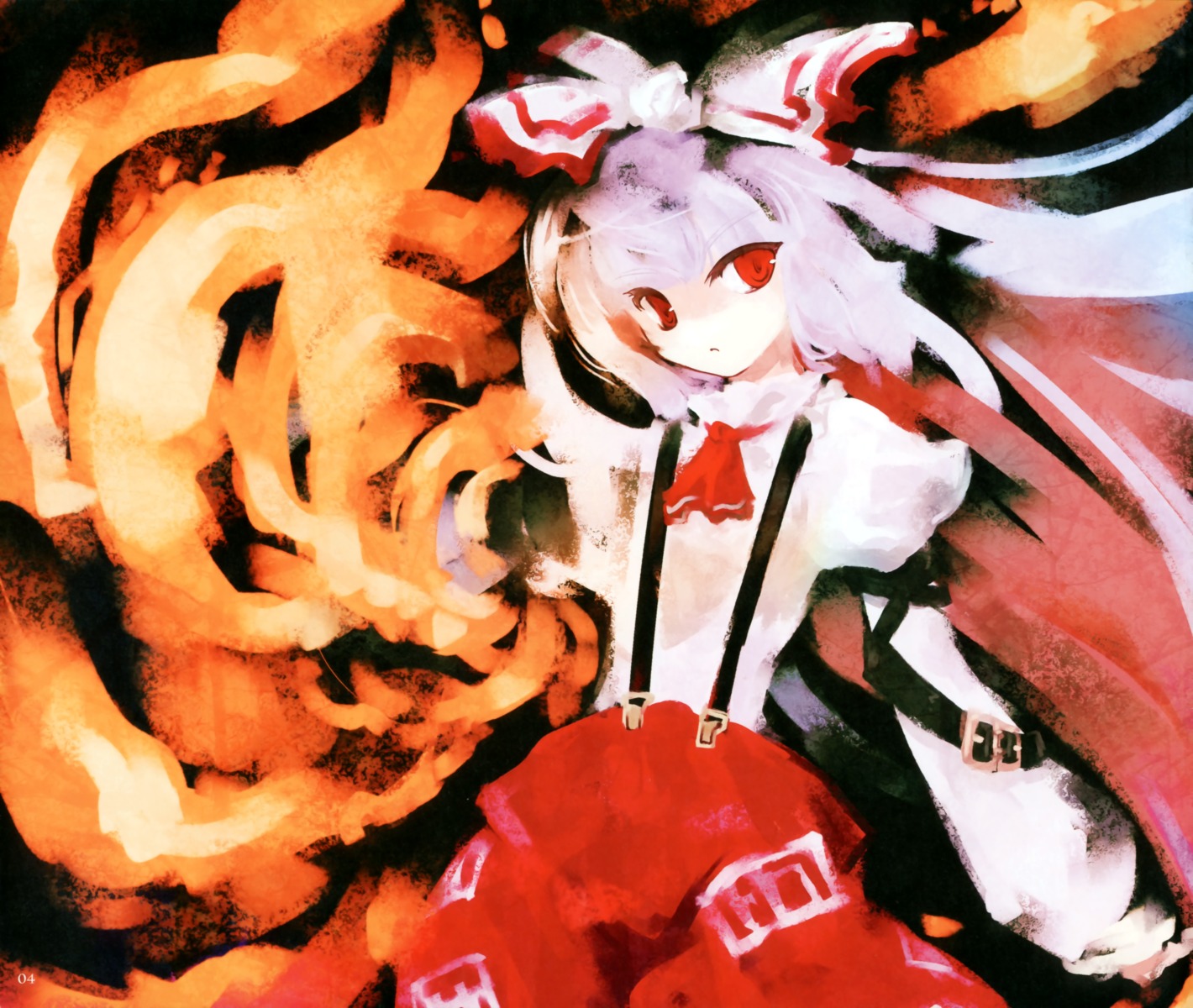 fujiwara_no_mokou sway_wind tokiame touhou