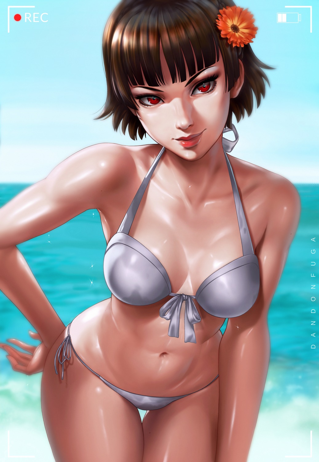 dandon fuga persona 5 niijima makoto bikini cleavage swimsuits | #404112 |  yande.re