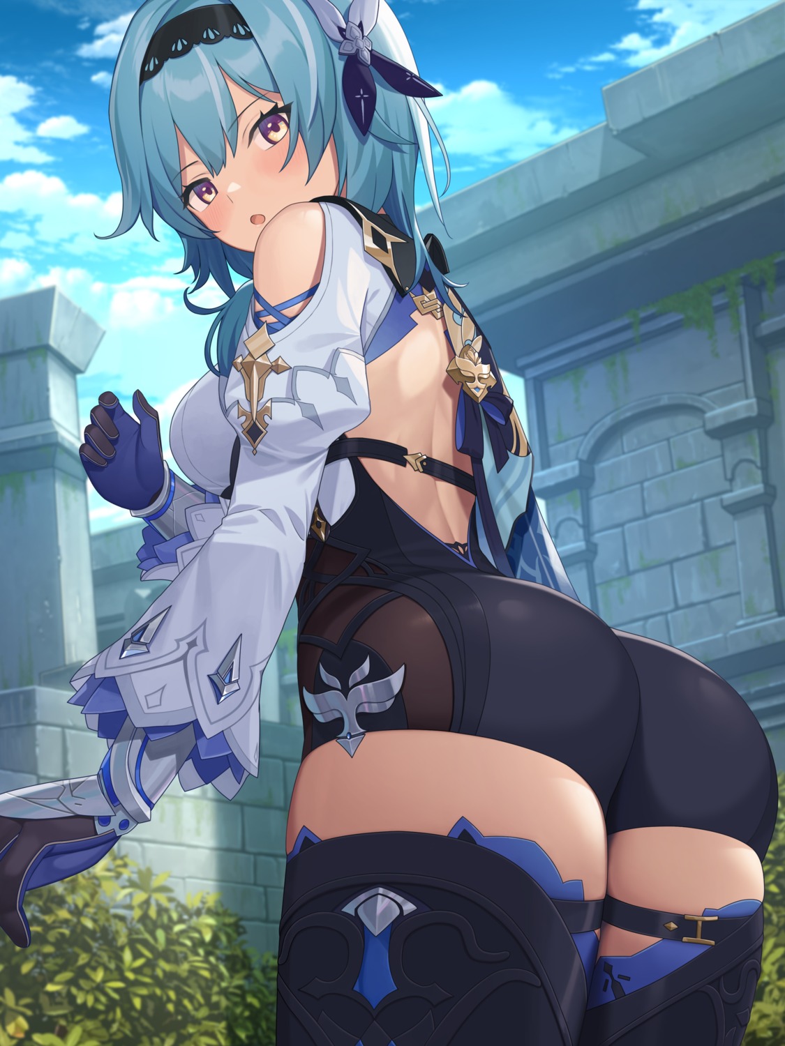 ass eula garter genshin_impact no_bra sakamotono thighhighs